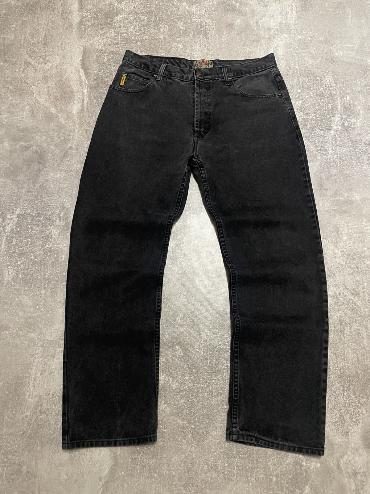 Armani Vintage Armani Jeans Black Regular Fit Denim Size 34 Size US 34 / EU 50 - 2 Thumbnail