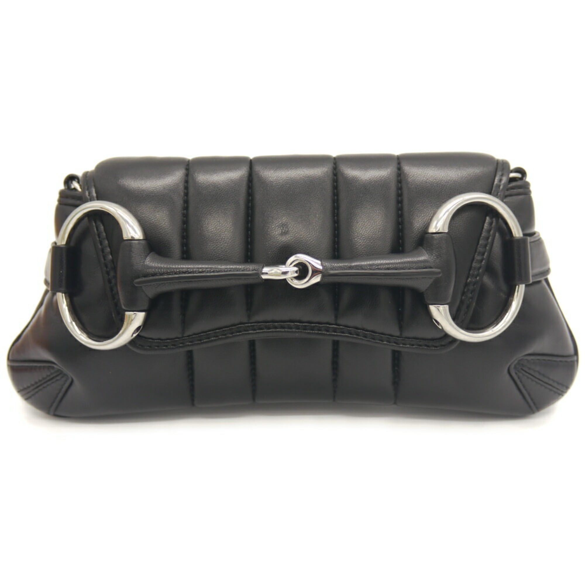 Gucci GUCCI Horsebit Small Chain Shoulder Bag in Quilted Leather, Black, 764339 Size ONE SIZE - 1 Thumbnail