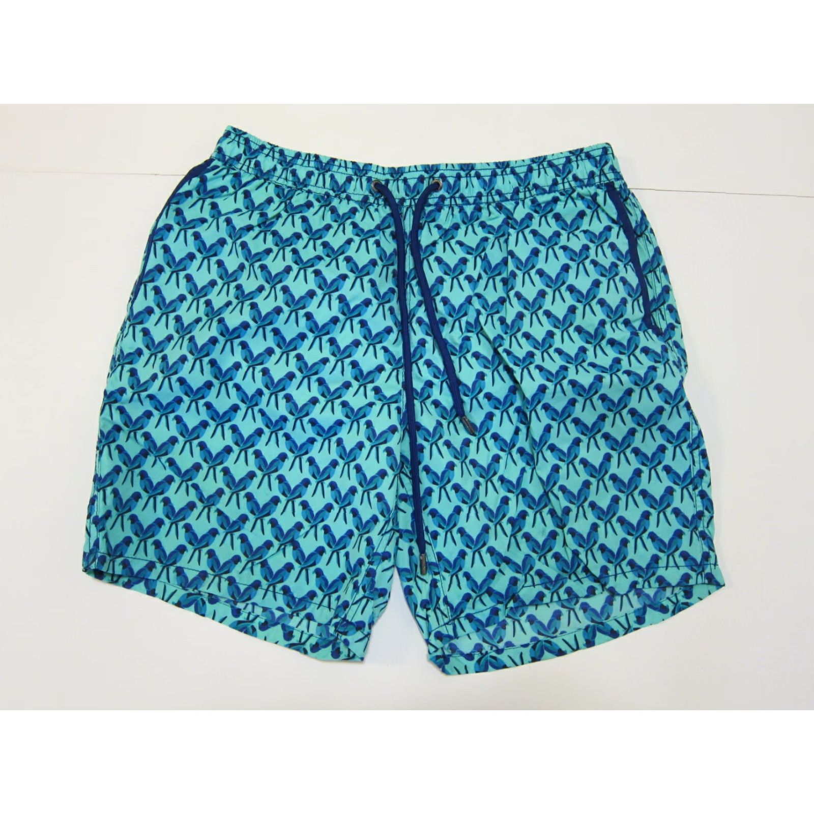 Swims Mr. Swim 100% Nylon Parakeet Bird Blue Lined Board Shorts Men Medium Beach Swim Bottom Size US 31 - 5 Thumbnail