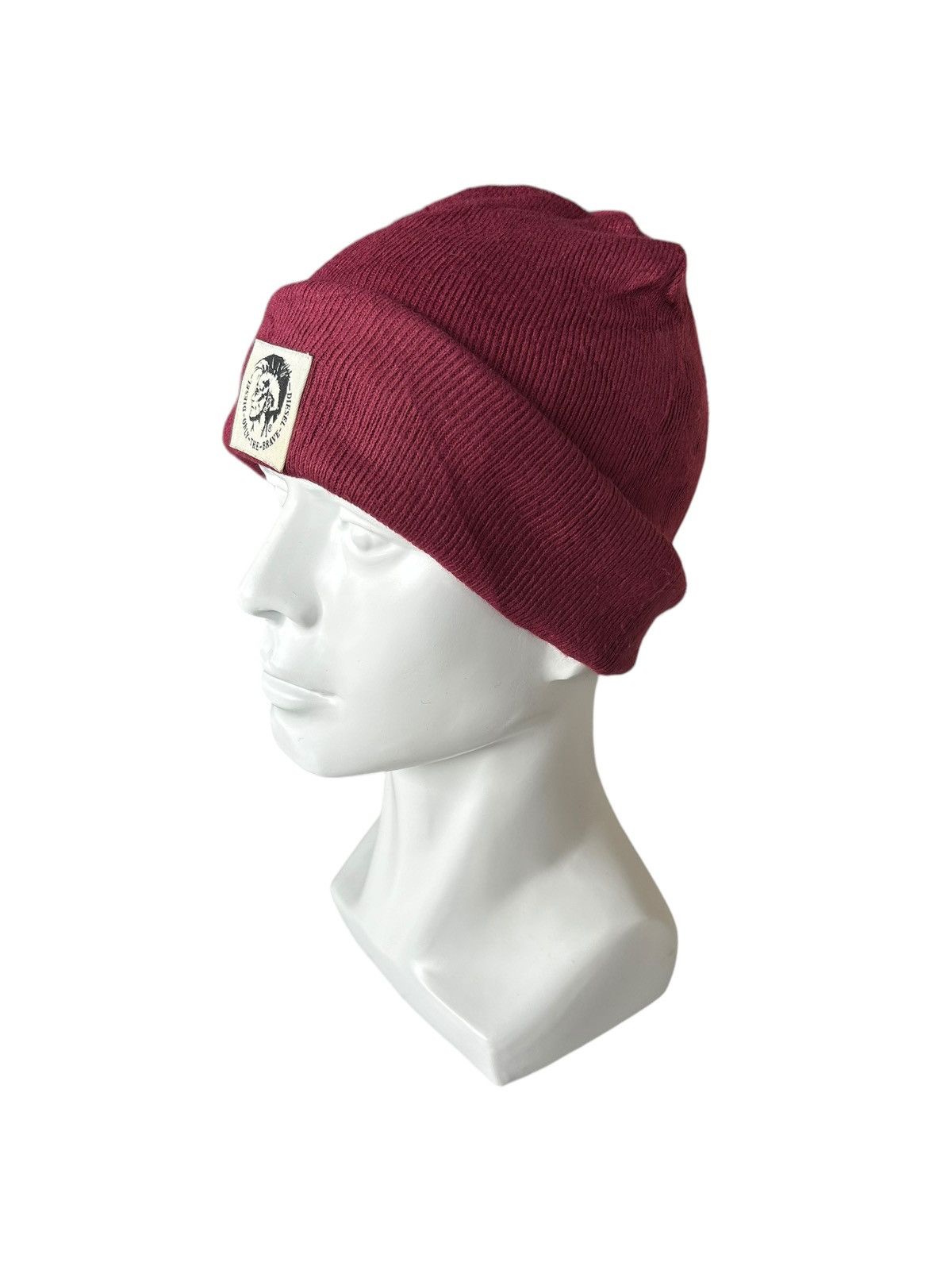 14th Addiction × Diesel × Japanese Brand Diesel Mohawk Punk Bondage Logo Beanie Hats Size ONE SIZE - 3 Thumbnail