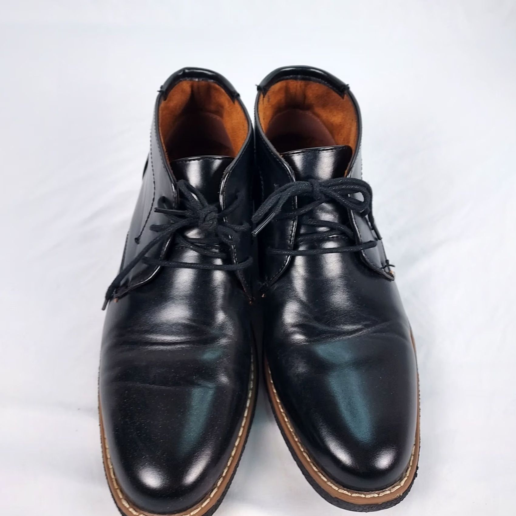 Vintage Deer Stags Zeus Chukka Boots Mens 7 Black Leather Lace Up Casual Shoes Boot Straight Toe M Ankle Vintage No Size US 7 / EU 40 - 7 Thumbnail