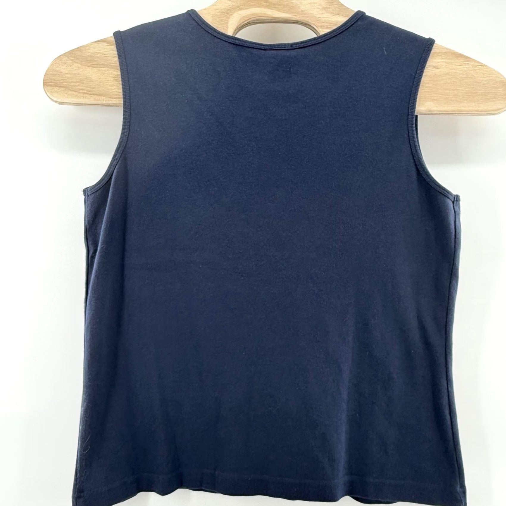 High Sierra VINTAGE High Sierra Navy Blue Floral Beaded Tank Top Womens XL Beaded Embellished Sleeveless Tank Top Beach Casual Summer Floral Navy Blue Size XL / US 12-14 / IT 48-50 - 2 Thumbnail