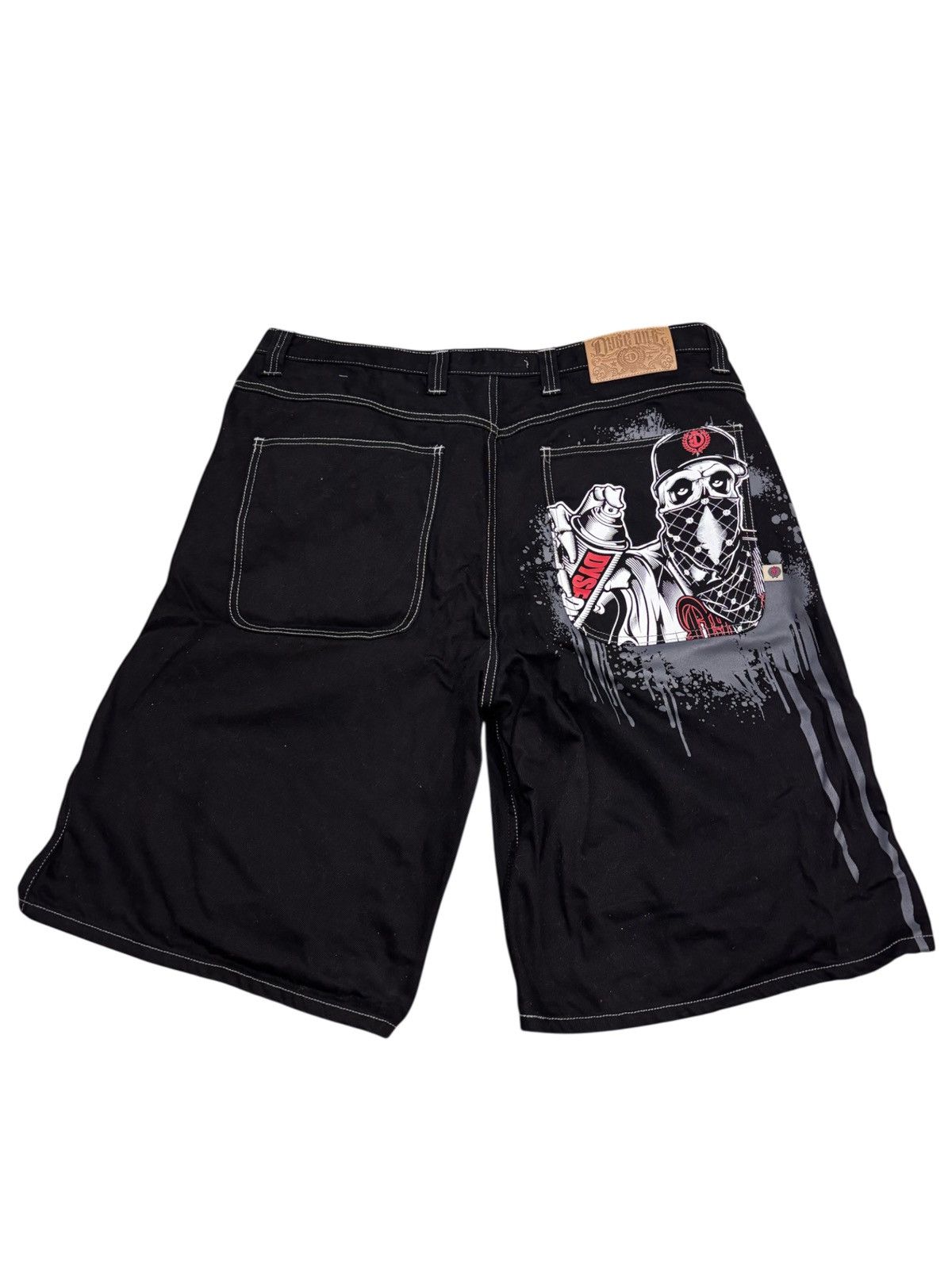 Vintage 90s Jnco Style Jean Shorts Mens 42 Graffiti Back Hit