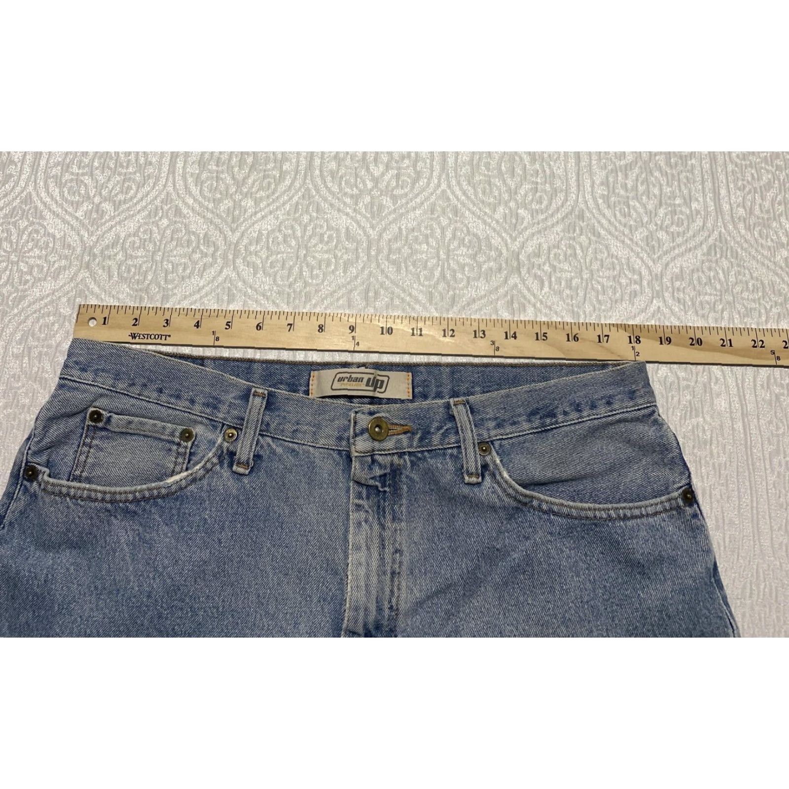 Vintage VINTAGE Urban Up Jeans Mens 36x30 Light Wash Straight Leg Classic Denim Zip Fly 5 Pocket Mens Boys Girls Size US 36 / EU 52 - 6 Thumbnail