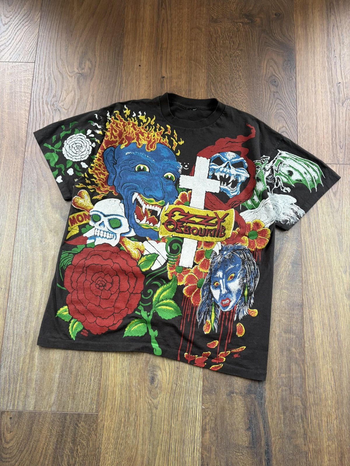 Hanes × Made In Usa × Ozzy Osbourne Ozzy Osbourne Tattoo All Over