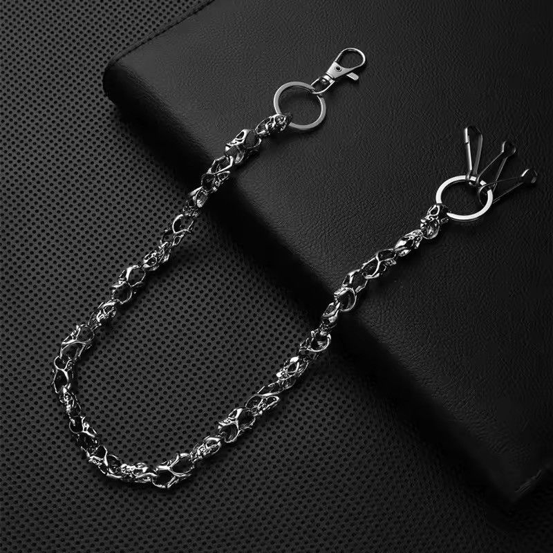 Jewelry 63 cm Retro Goth Skull Wallet Pocket Chain Size ONE SIZE - 2 Thumbnail