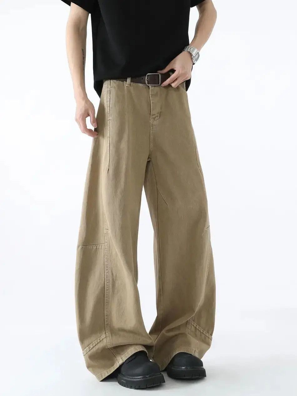 Japanese Brand Retro loose wide leg patchwork jeans Size US 32 / EU 48 - 4 Thumbnail