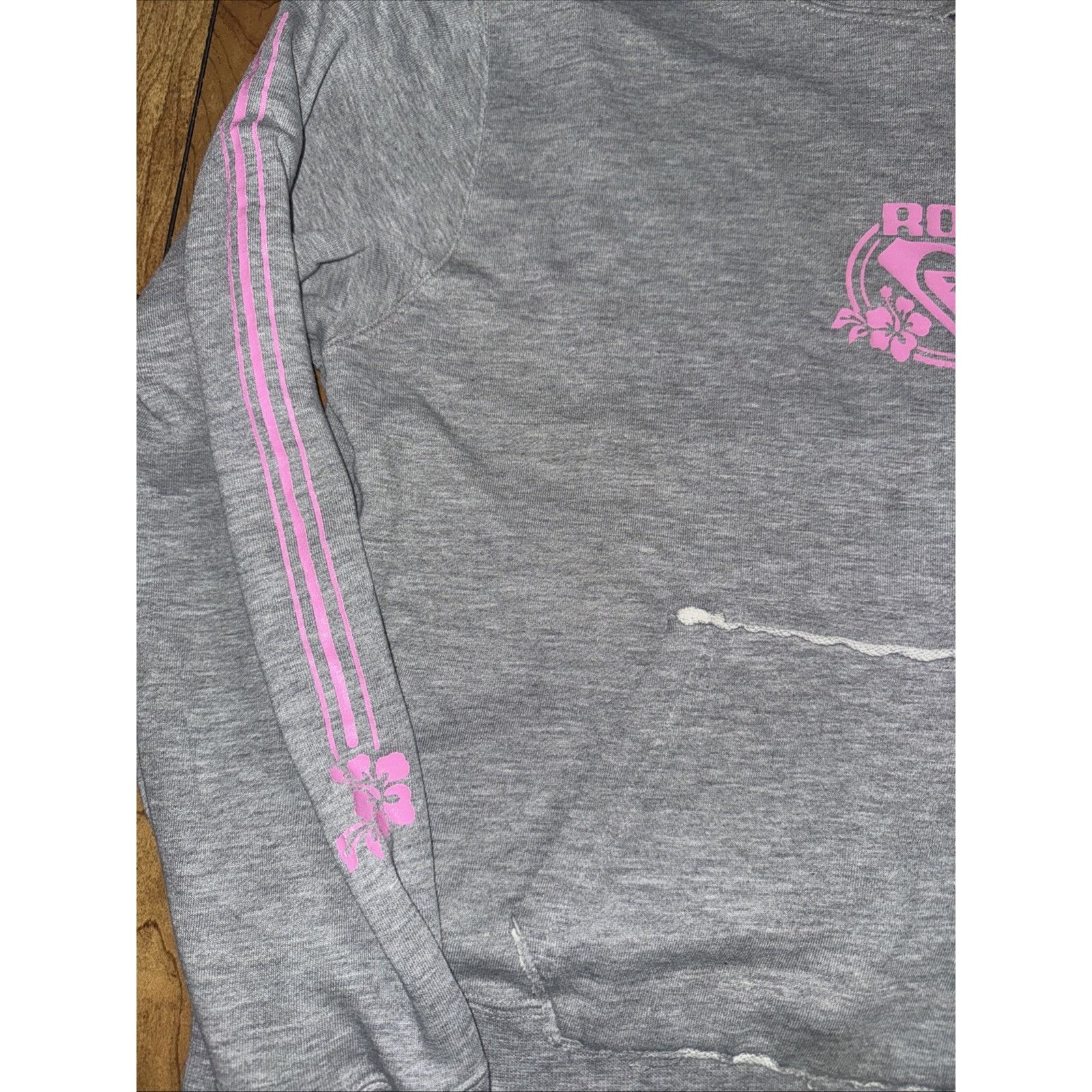 Quiksilver × Vintage Roxy Surf Hoodie Women’s L Gray Pullover Sweatshirt 20x22 Size L / US 10 / IT 46 - 4 Thumbnail