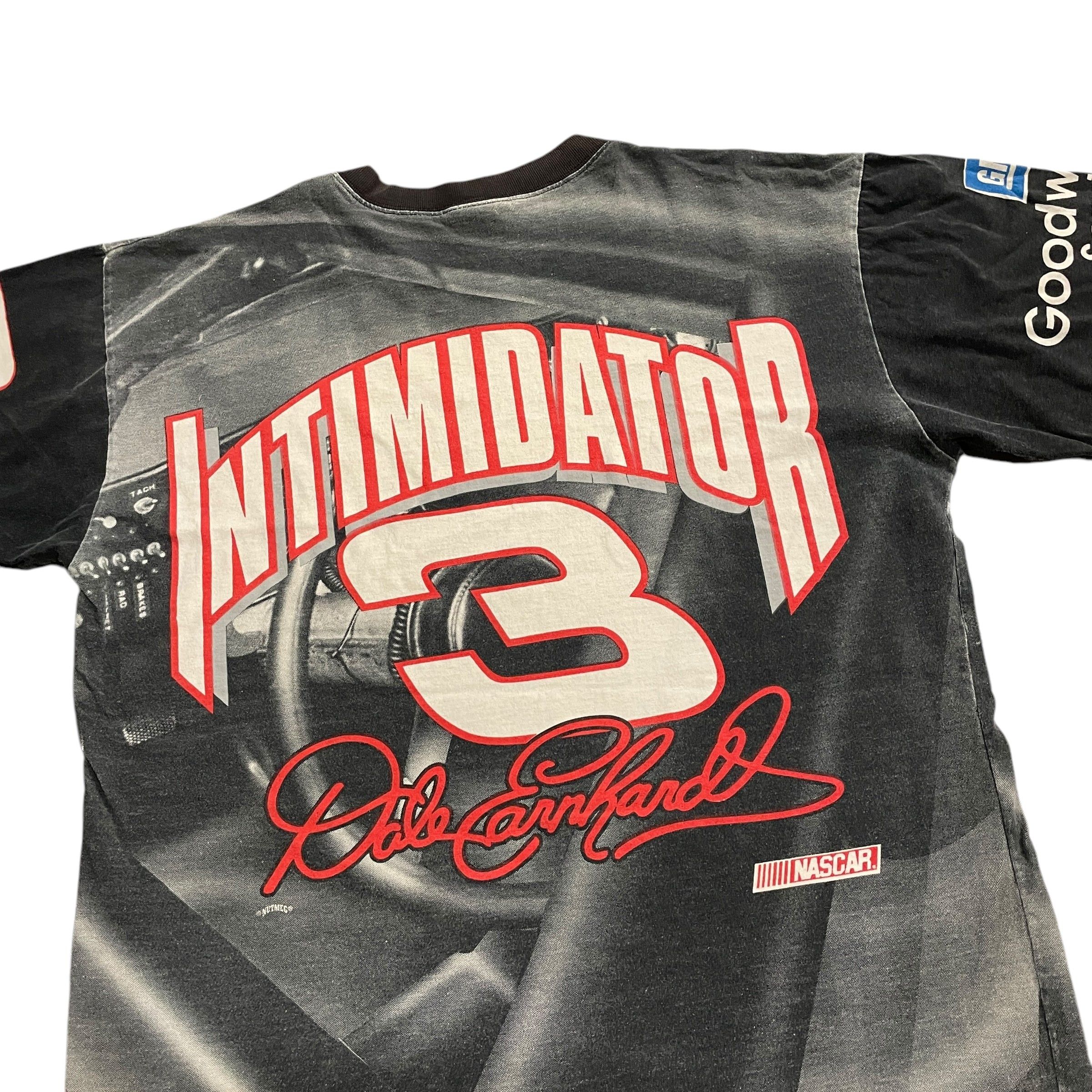 Nutmeg Dale Earnhardt "Intimidator" Vintage All Over Print T-Shirt Made In USA Nutmeg Size US L / EU 52-54 / 3 - 3 Thumbnail