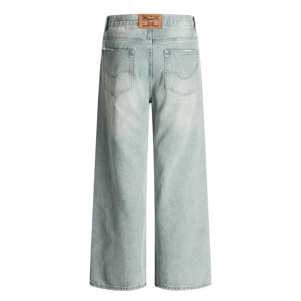 Japanese Brand × Jean Men's retro washed gradient distressed loose jeans Size US 32 / EU 48 - 2 Thumbnail