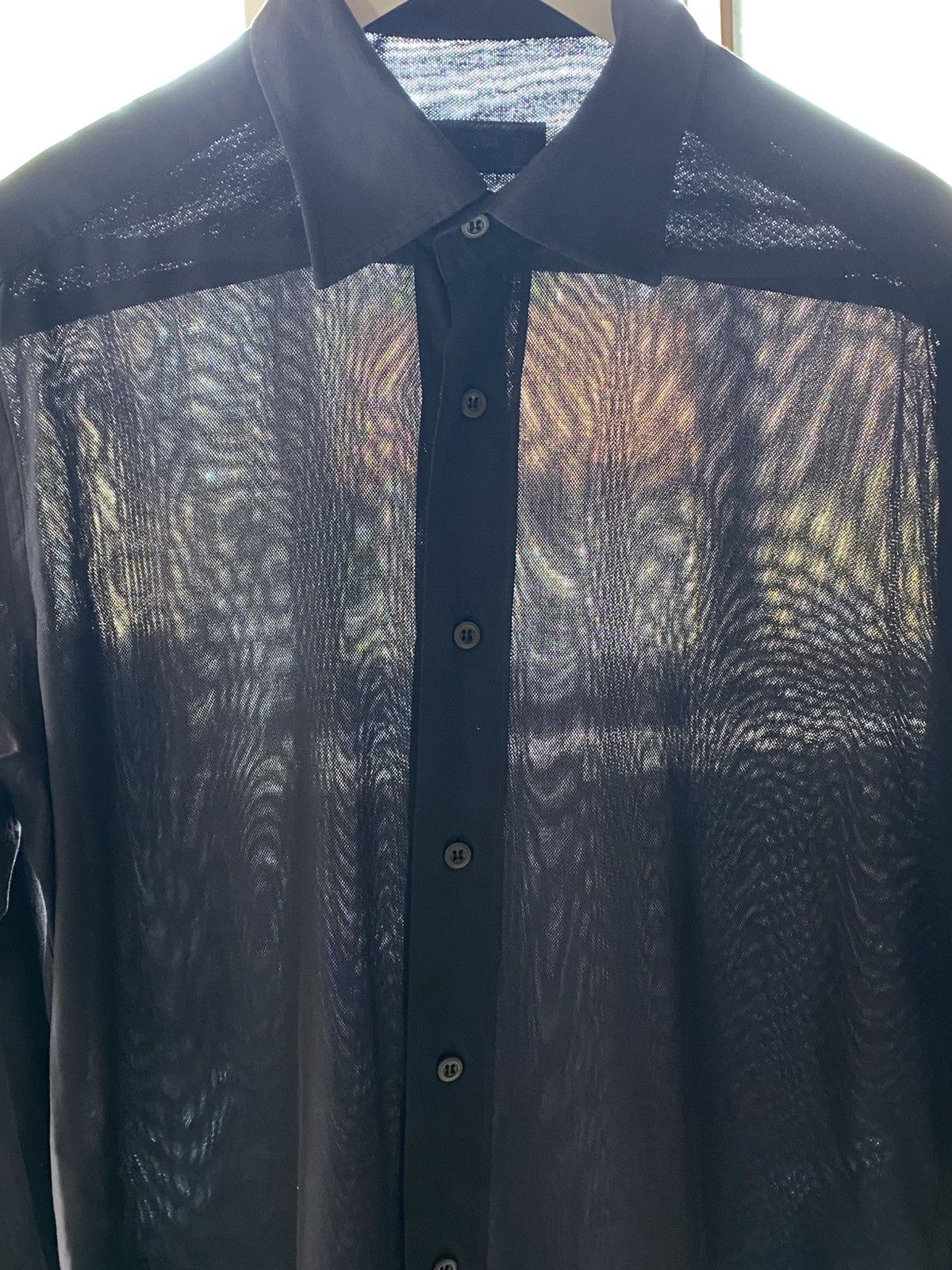 Prada Prada Slightly Transparent Dress Shirt Blue Size US M / EU 48-50 / 2 - 3 Thumbnail