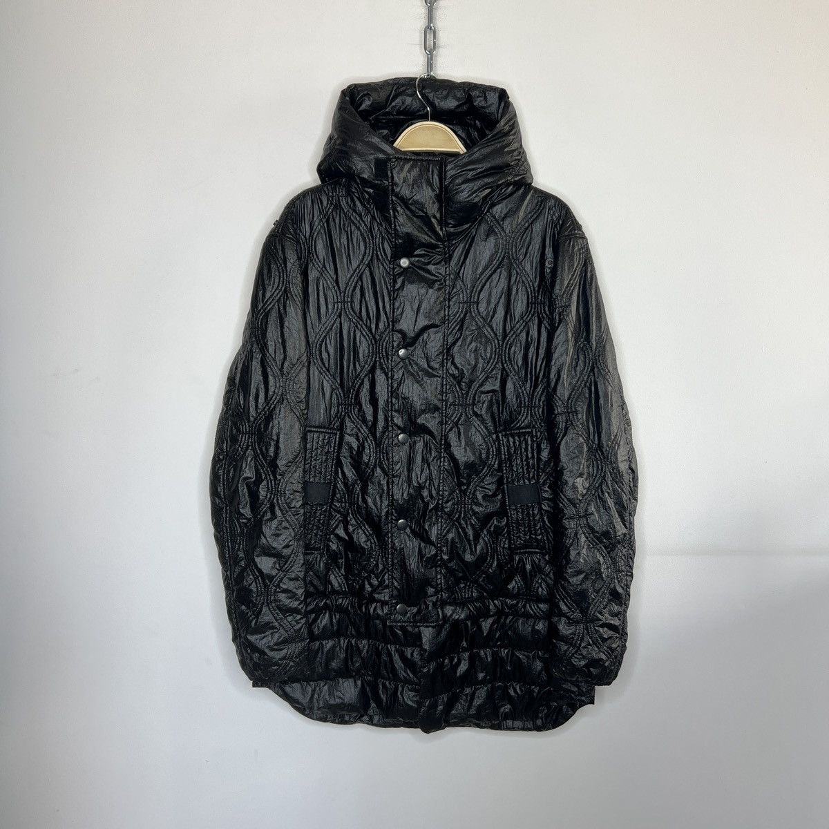 Diesel × Japanese Brand Diesel Shiny Black Nylon 2in1 Bomber Parka Puffer Jacket Y2K Size US M / EU 48-50 / 2 - 2 Thumbnail