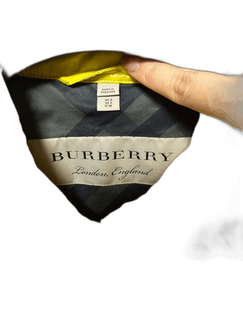 Burberry Burberry Lightweight Yellow Long Zip-Up Jacket Size US XS / EU 42 / 0 - 1 Thumbnail