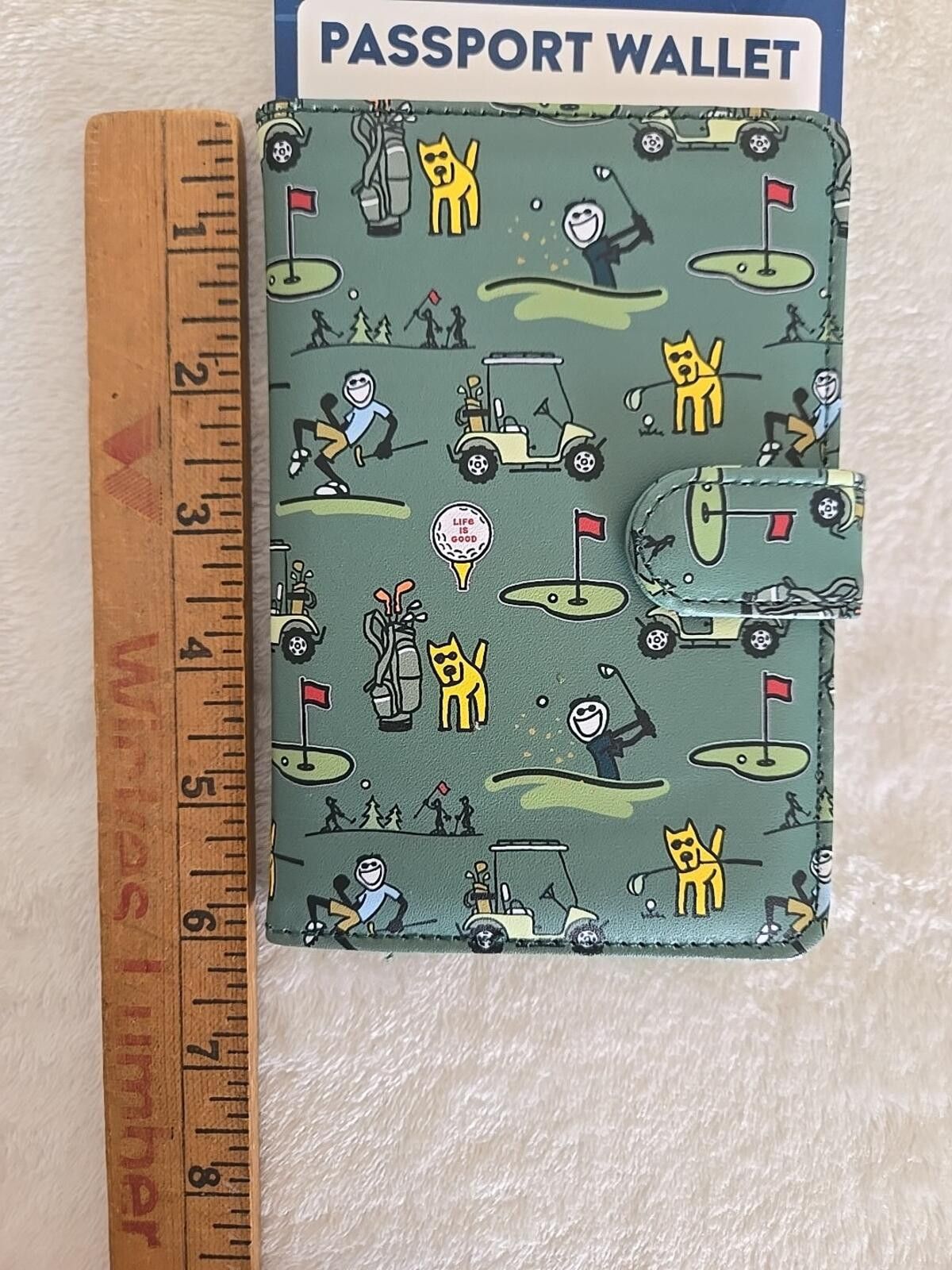 Life is Good Life is Good Passport Wallet Golf Interior Card Slots New Size ONE SIZE - 5 Thumbnail
