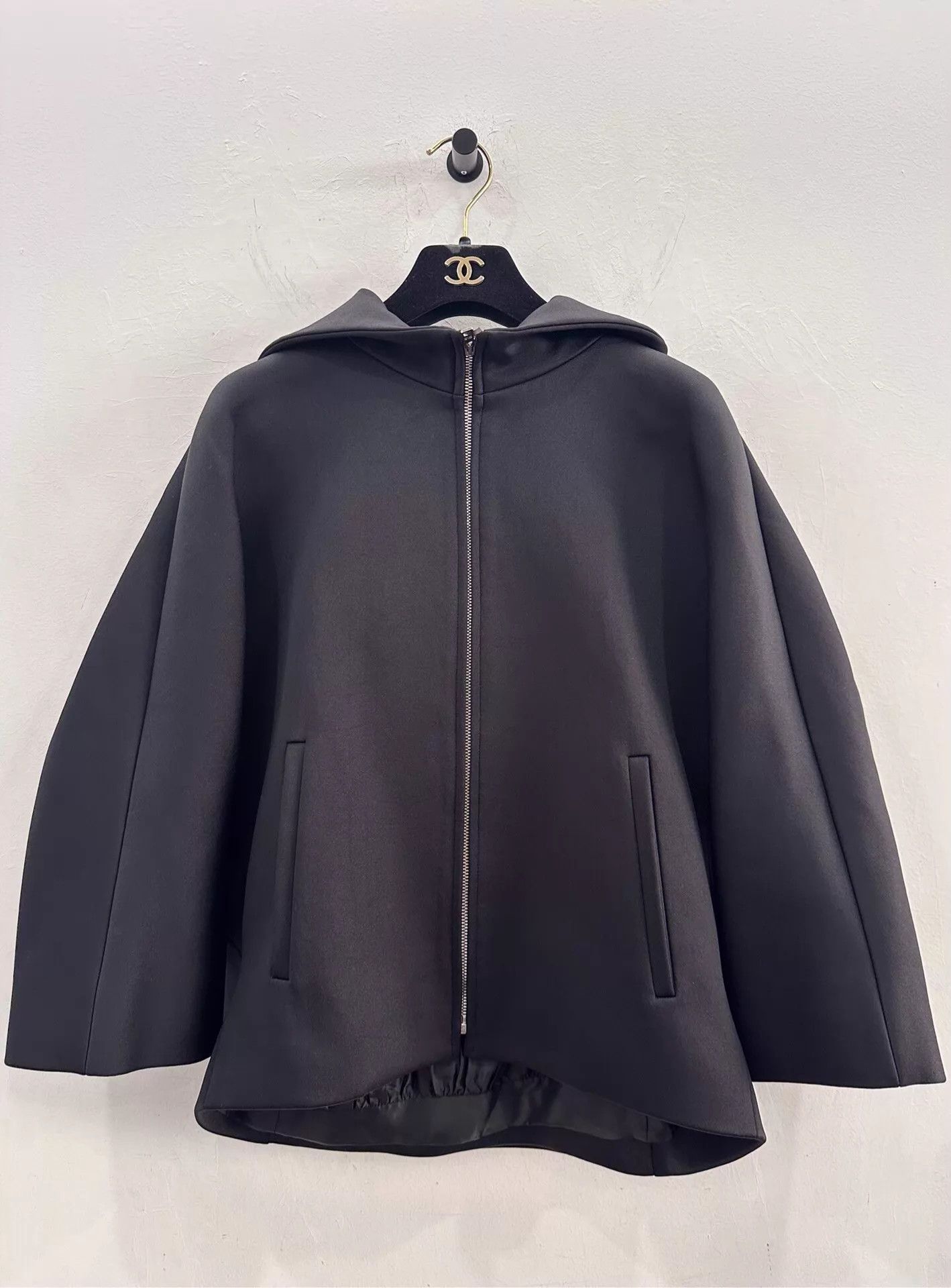 Prada Prada Women's Black Hooded Zip Jacket 40 Size S / US 4 / IT 40 - 1 Thumbnail