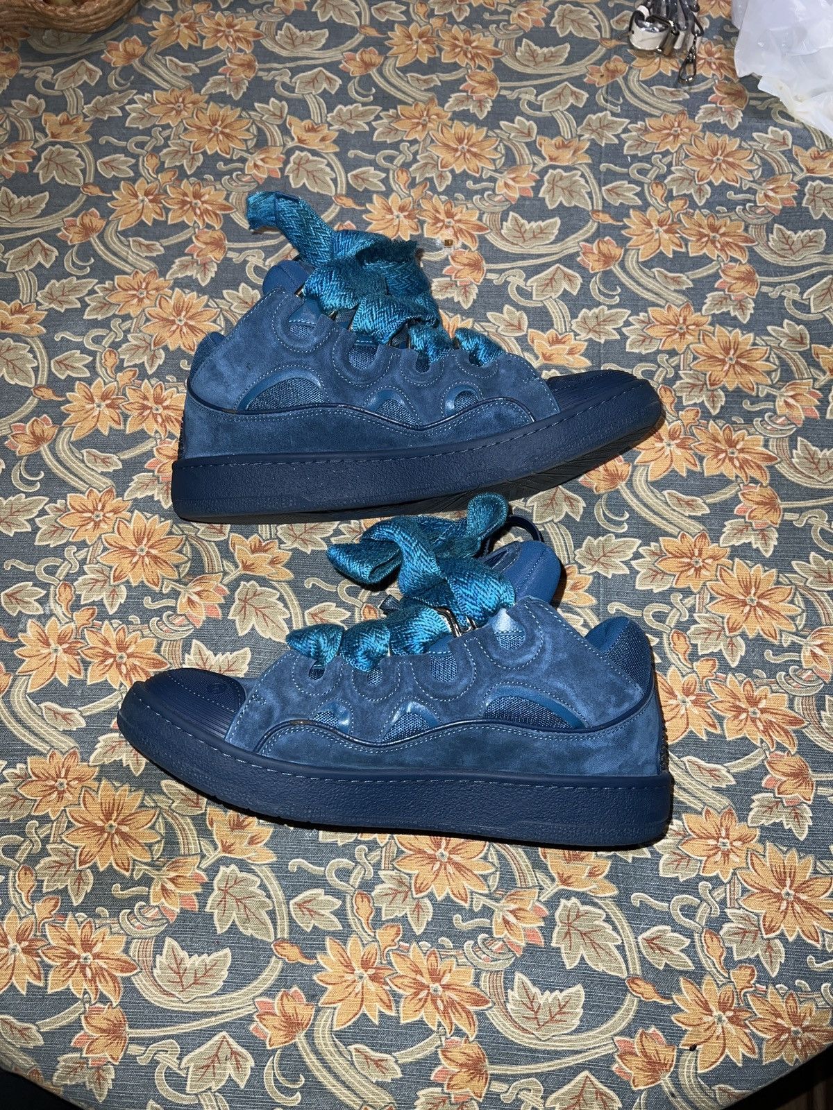 Lanvin LEATHER CURB SNEAKERS