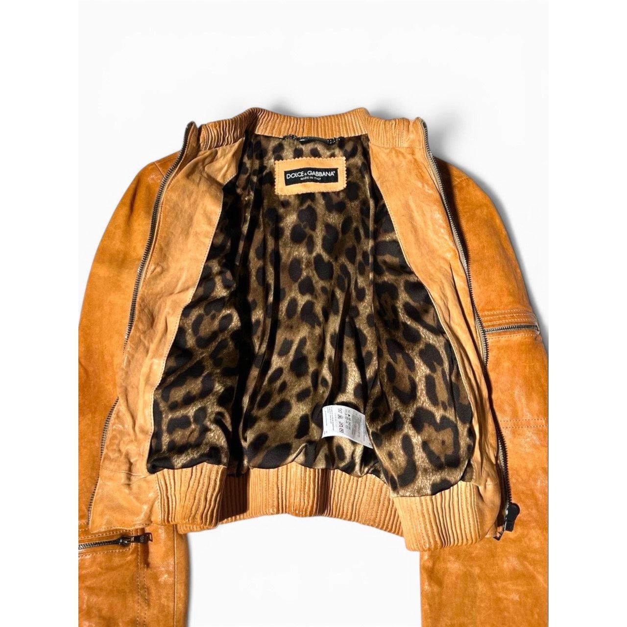 Dolce & Gabbana Dolce & Gabbana Leopard Lined Leather Bomber Jacket Size M / US 6-8 / IT 42-44 - 8 Thumbnail