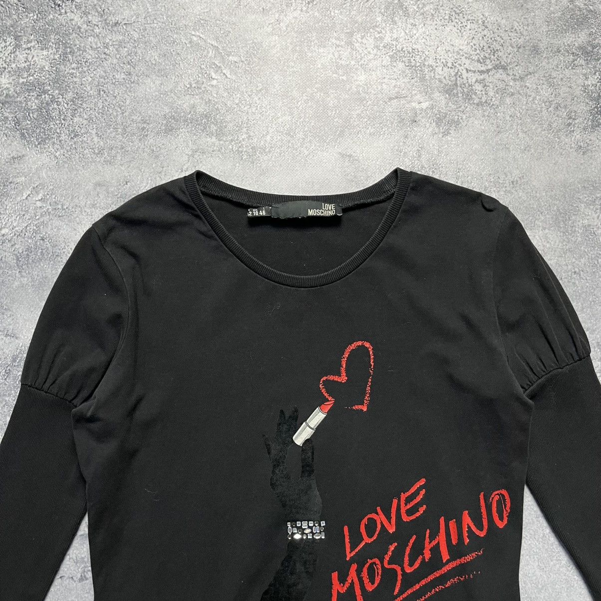 Love Moschino Love Moschino Big Logo Longsleeve Streetwear Y2K Designer Size L / US 10 / IT 46 - 2 Thumbnail
