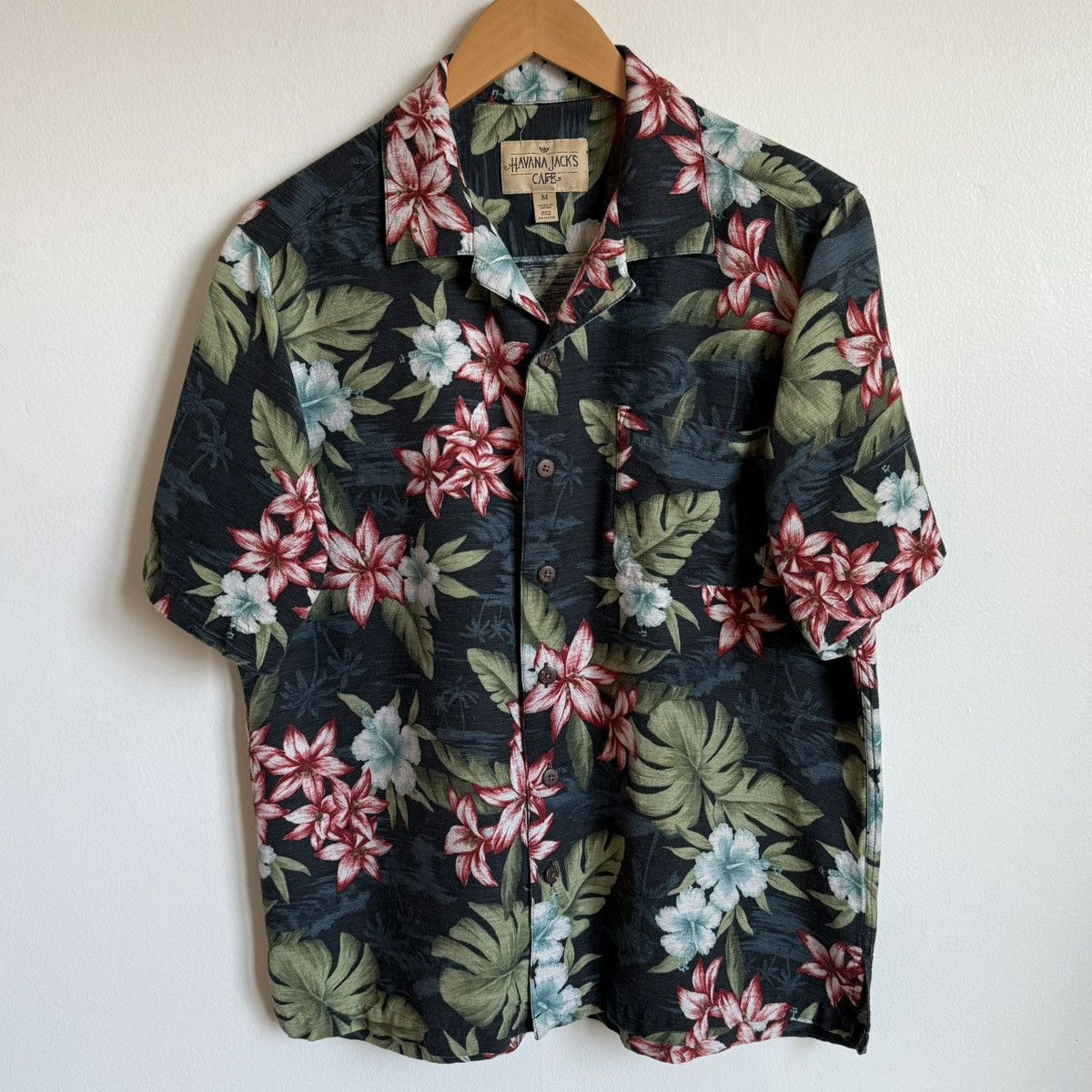 Havana × Vintage Havana Jack’s Cafe Men’s Hawaiian Floral Button-Up Shirt M Size US M / EU 48-50 / 2 - 2 Thumbnail