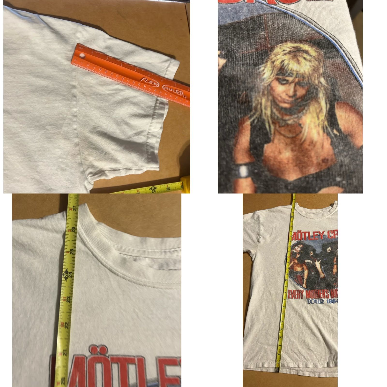 MOTHER Motley Crue T-Shirt Shirt White Mens Large 1984 Every Mothers Nightmare Tour Graphic Print Vintage? No (omit) Size US L / EU 52-54 / 3 - 9 Thumbnail
