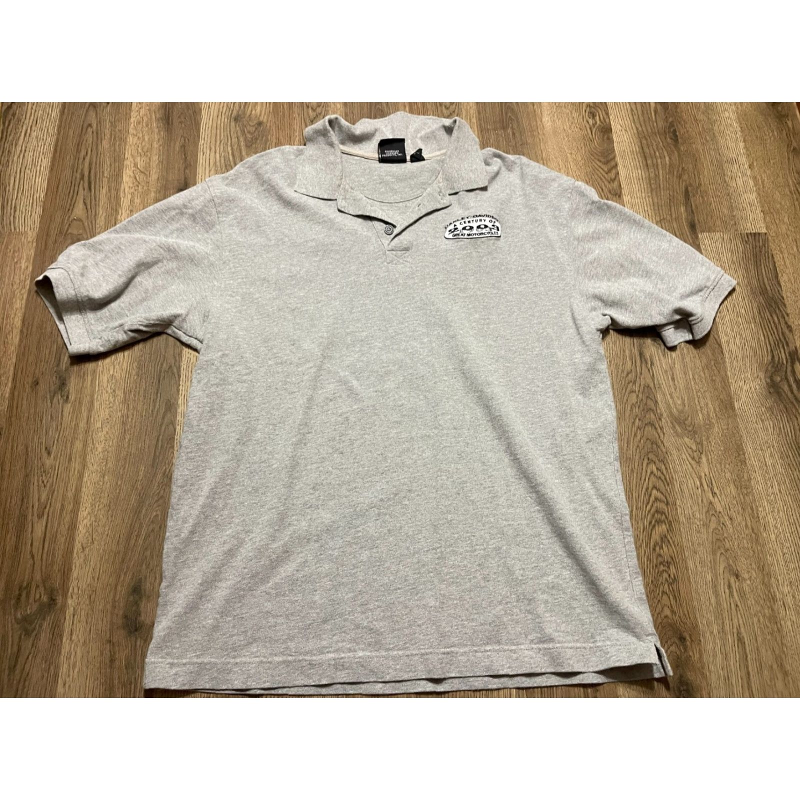 Harley Davidson Harley-Davidson Shirt Mens Large Gray 2003 Great Motorcycles Polo Short Sleeve Vintage: No (omit N/A) Size US L / EU 52-54 / 3 - 2 Thumbnail
