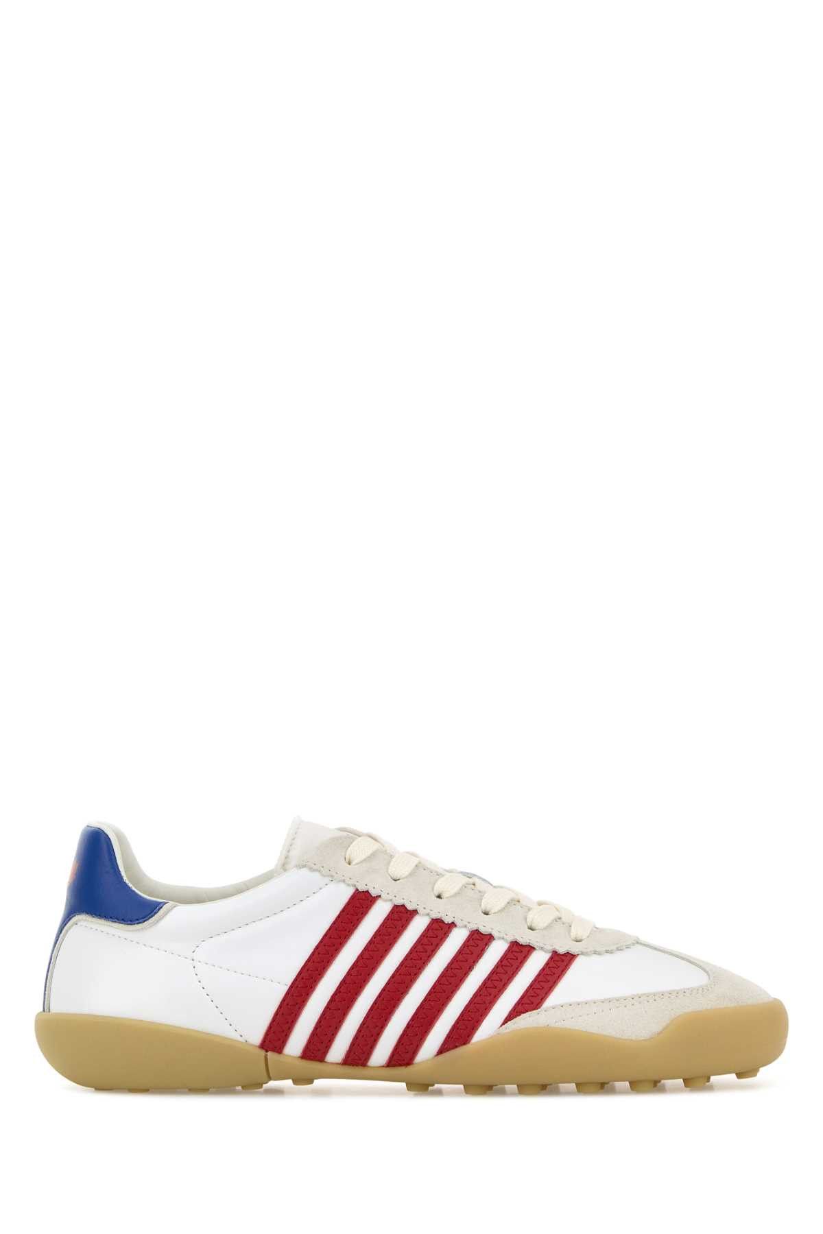Dsquared2 White Leather Dsquared2 Soccer Sneakers Size US 10 / EU 43 - 1 Thumbnail
