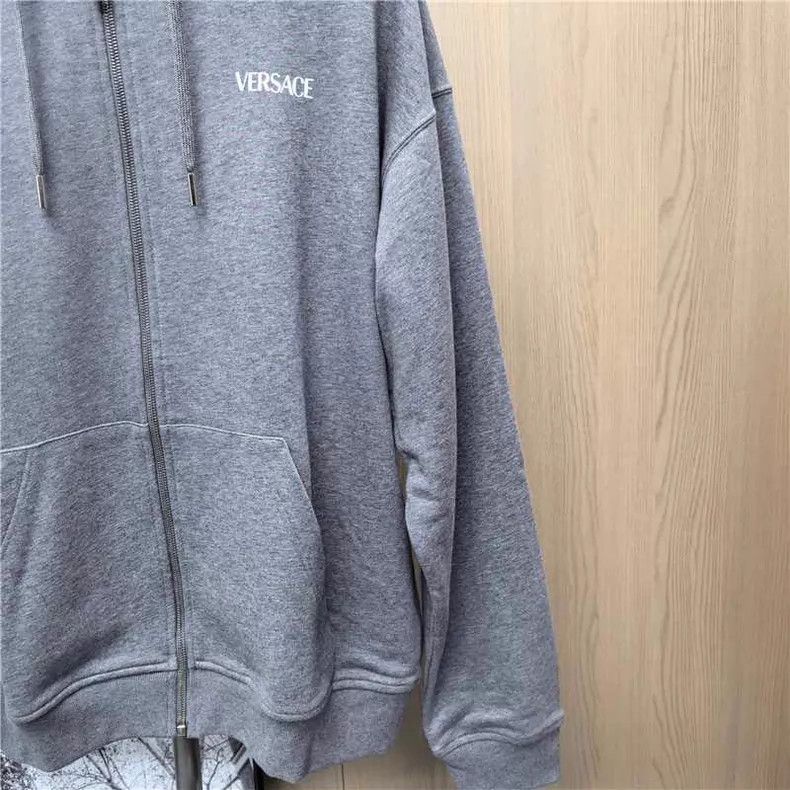 Versace Versace Main line gray hooded sweatshirt jacket Size US L / EU 52-54 / 3 - 4 Thumbnail