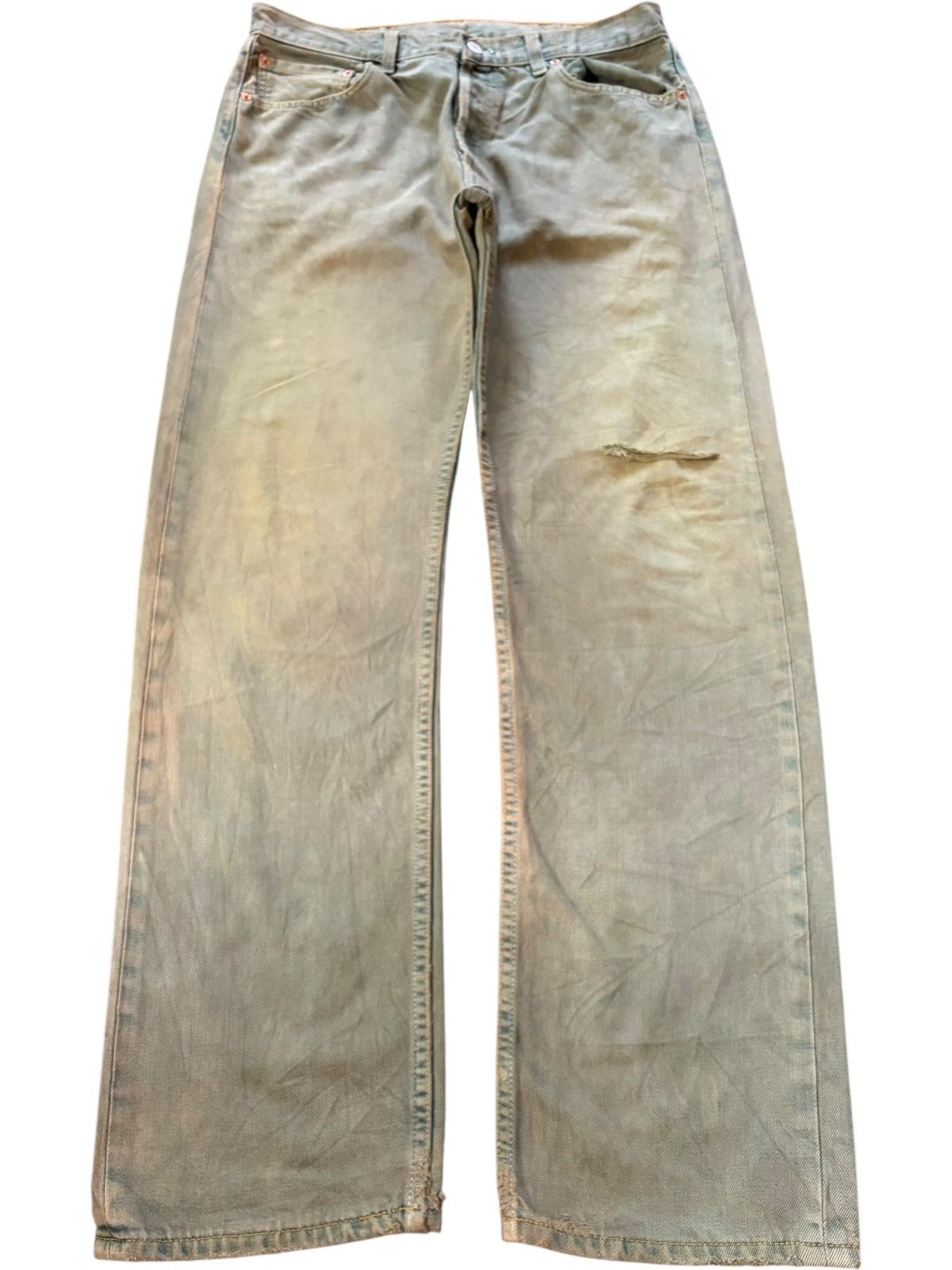 Levi's Vintage 90s Levis 501 Super Mud Wash Distress Loose Jeans Size US 32 / EU 48 - 1 Thumbnail