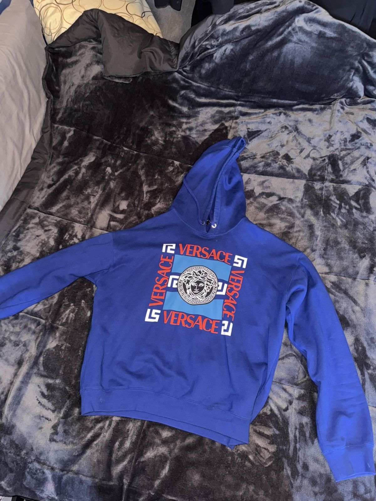 Versace Versace Logo Print Sweatshirt ‘Lapis’ Size US L / EU 52-54 / 3 - 1 Thumbnail