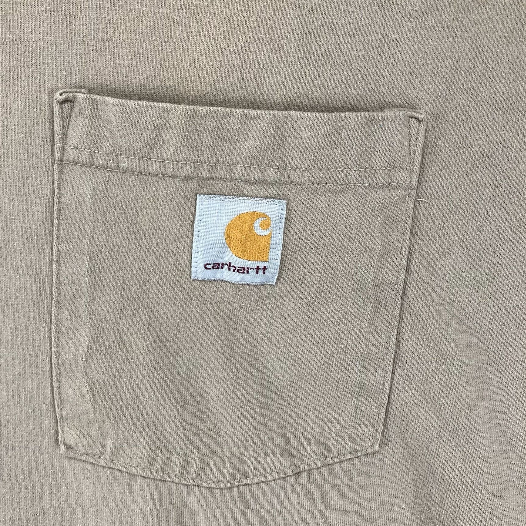 Carhartt VINTAGE Carhartt Mens 2XL Short Sleeve T-Shirt Desert Sand All Cotton Regular Fit Logo Pocket Crew Neck 100% Cotton Outdoor Classic 2010-2019 Mens Size US XXL / EU 58 / 5 - 5 Thumbnail