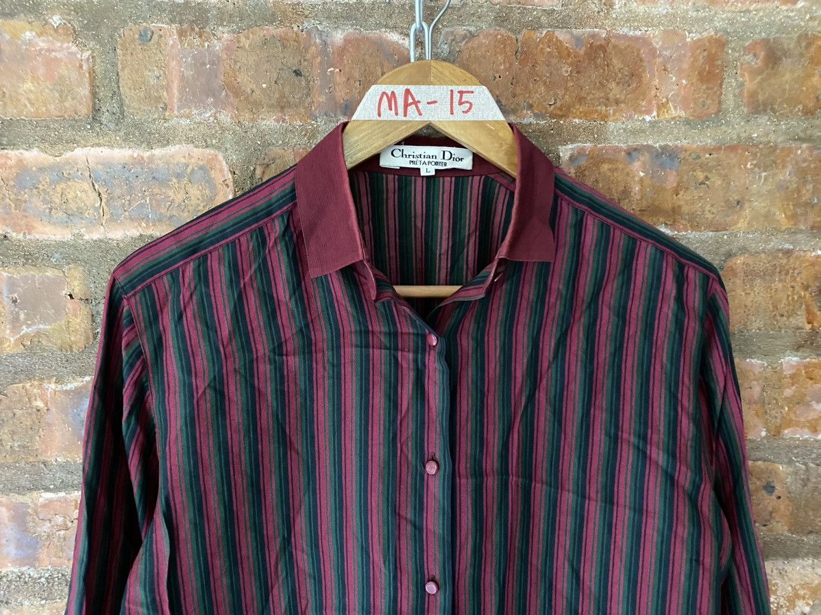 Dior 1990s Dior Ballon Stripe button up Size M / US 6-8 / IT 42-44 - 3 Thumbnail