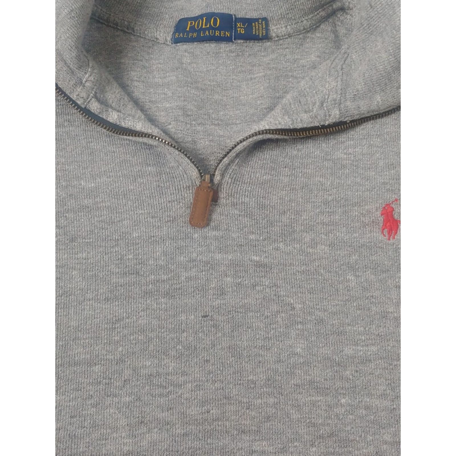 Polo Ralph Lauren Polo Ralph Lauren Shirt Men XL Long Sleeve Gray Ribbed Knit Red Pony 1/4 Zip Size US XL / EU 56 / 4 - 4 Thumbnail