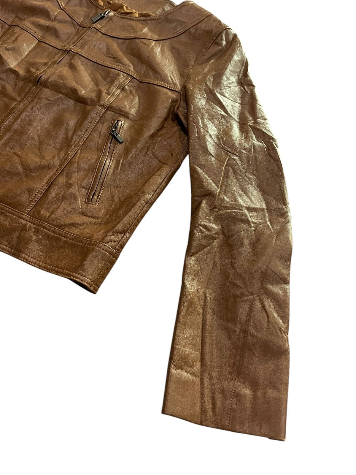 Genuine Leather × Vintage 🇮🇹 GENUINE LEATHER JACKET MADE IN ITALY Size L / US 10 / IT 46 - 3 Thumbnail