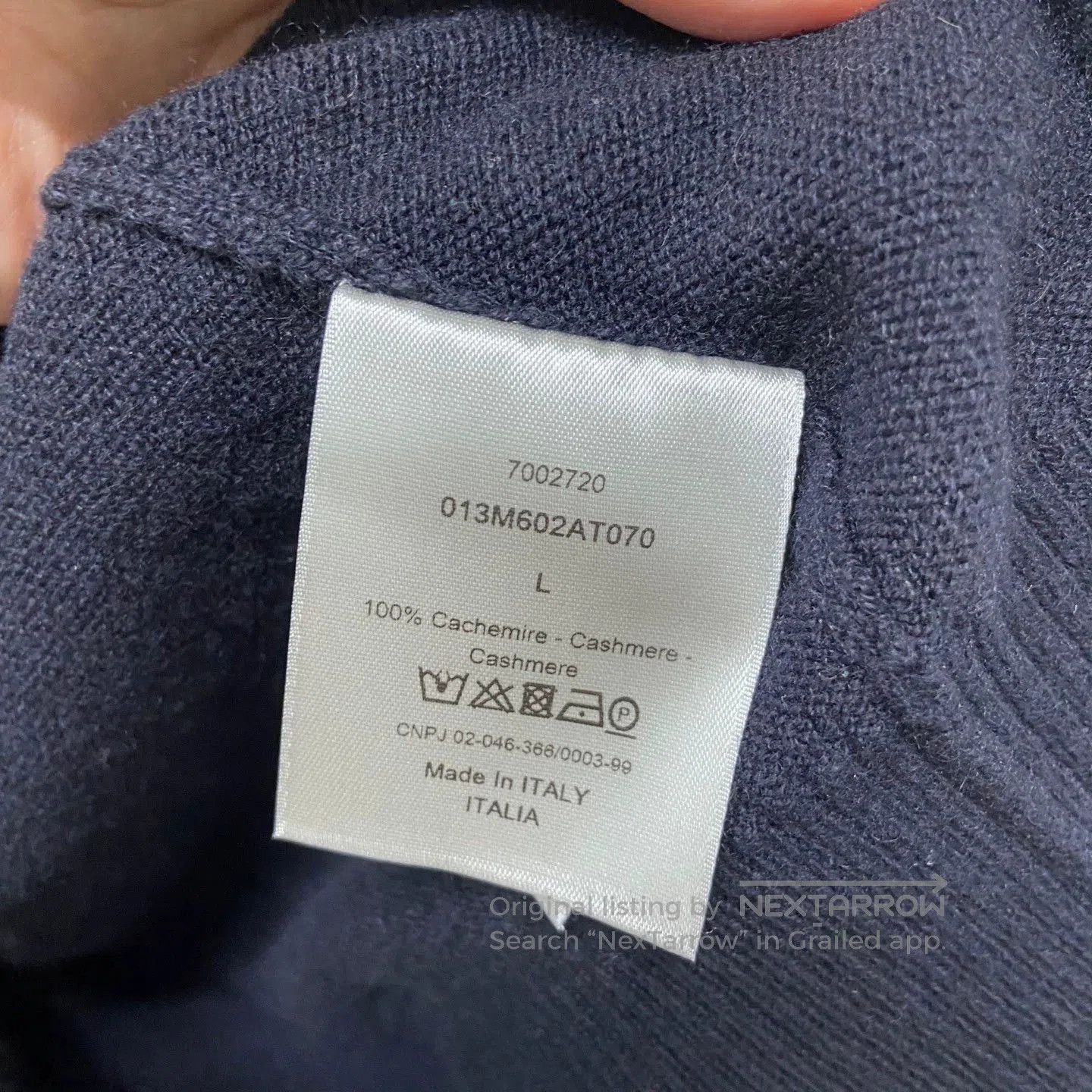 Dior navy blue cd cashmere sweater by dior. Size US L / EU 52-54 / 3 - 4 Thumbnail