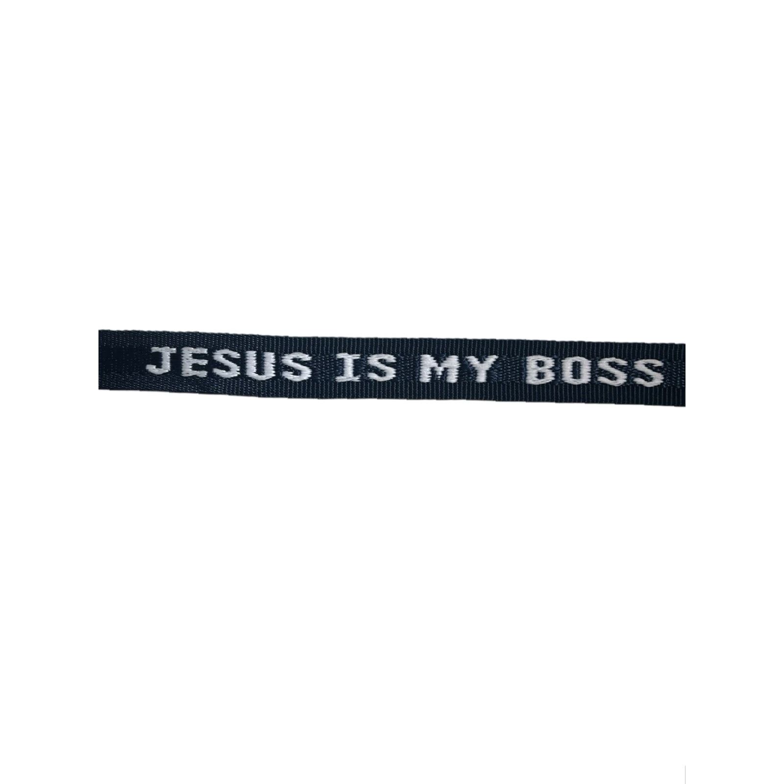 Vintage VINTAGE jesus is my boss belt Men's OSFM 48 Blue 50" deadstock NWOT 90s WWJD Size ONE SIZE - 3 Thumbnail