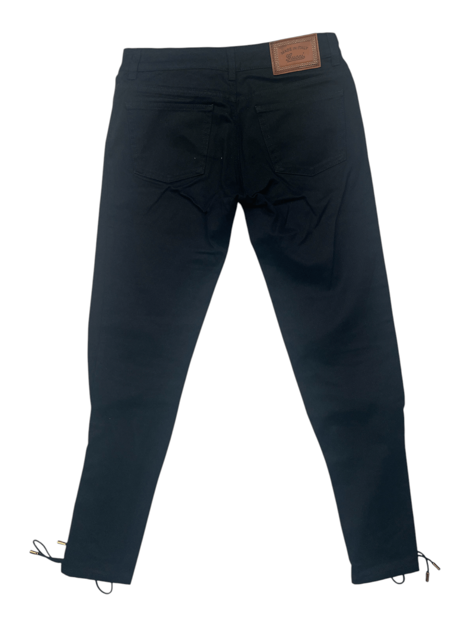 Gucci Gucci Black Jeans With Lacing At The Bottom Size 27" / US 4 / IT 40 - 2 Thumbnail