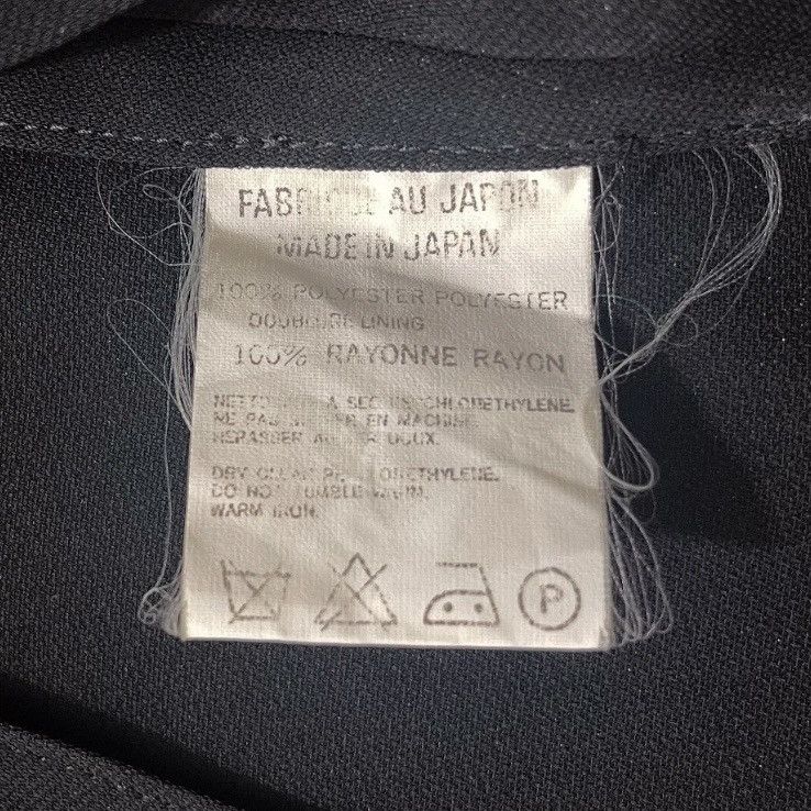 Yohji Yamamoto 90s Wide Spread Neckline Black Blazer Jacket Size XS / US 0-2 / IT 36-38 - 7 Thumbnail