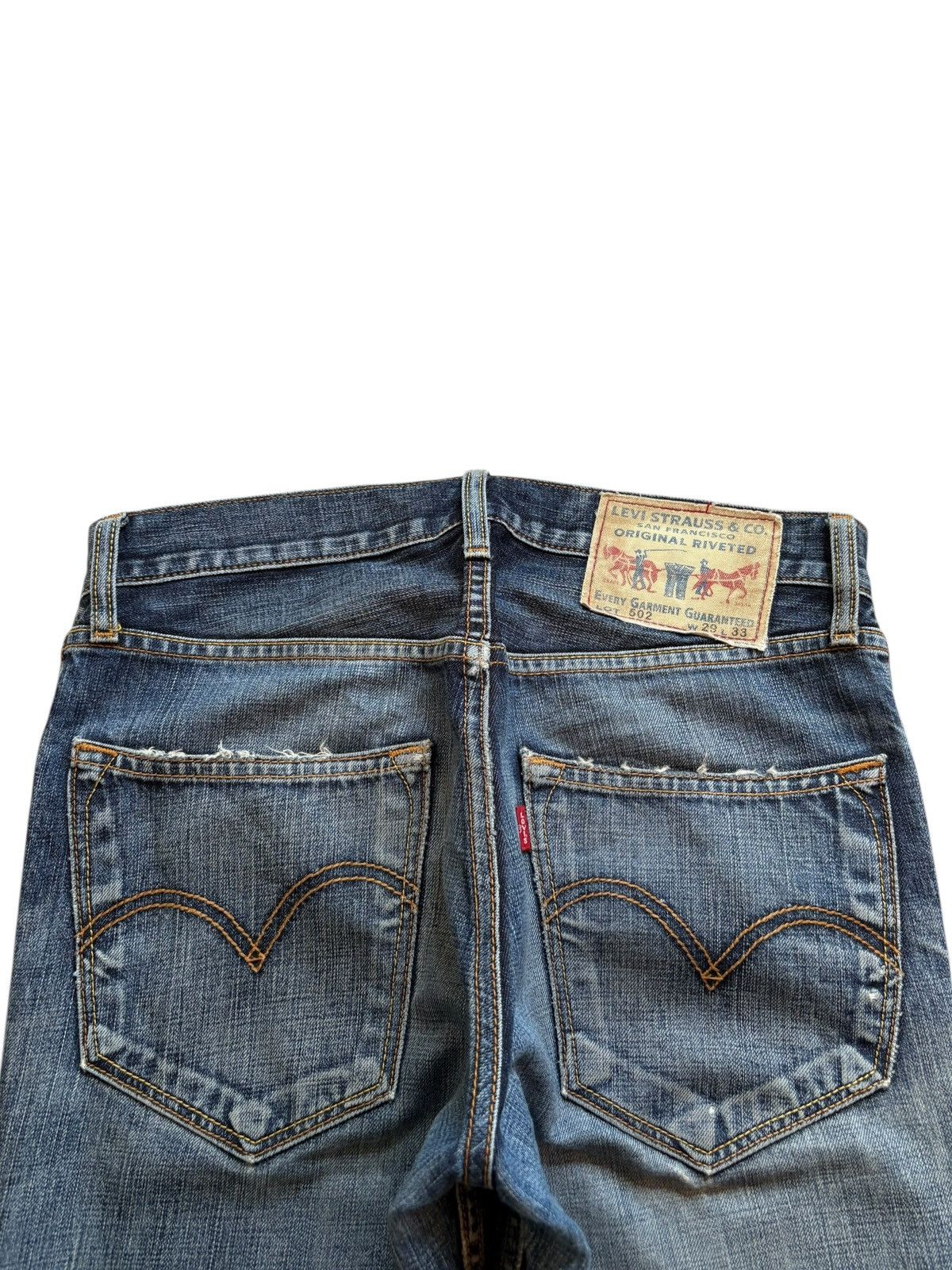 Levi's Vintage 90s Levis 502 Mud Wash Distressed Loose Jeans Size US 31 - 8 Thumbnail