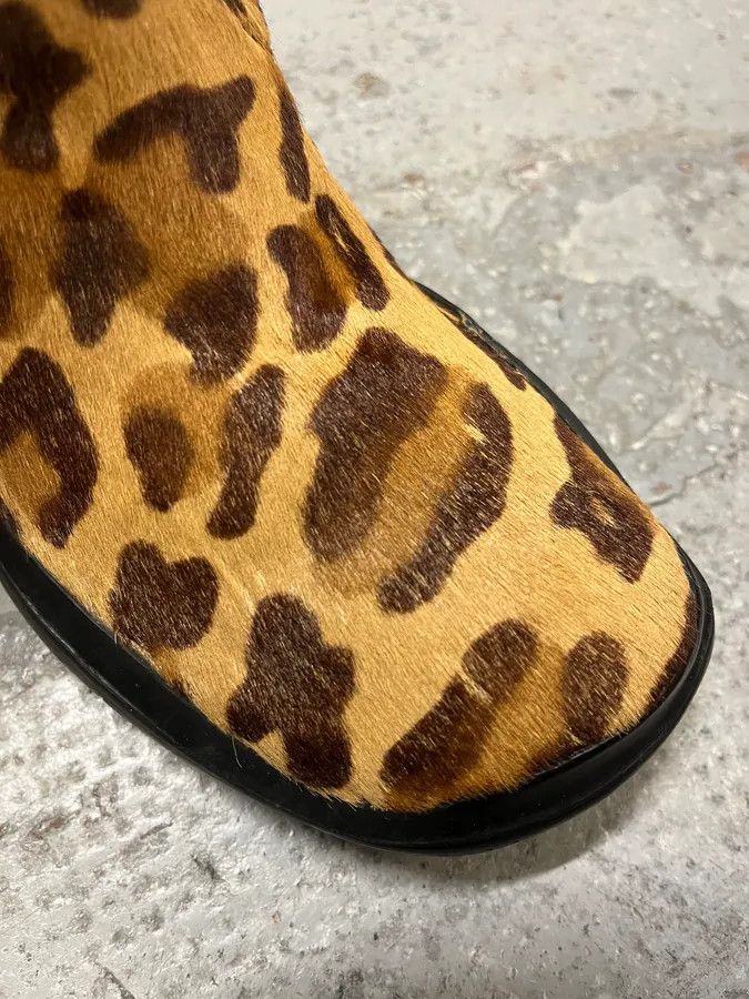Prada FW1999 Prada Leopard Pony Hair Leather Vibram Boots Size US 6 / IT 36 - 9 Thumbnail
