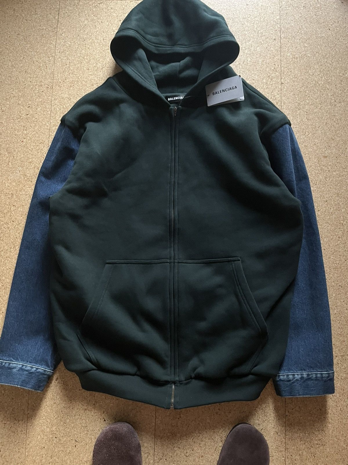 Balenciaga *[Balenciaga] Balenciaga 18AW Twin Set Jeansjacke Mehrlagig Size US L / EU 52-54 / 3 - 11 Thumbnail