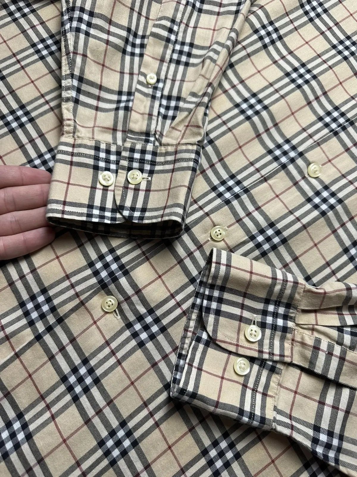 Burberry Vintage Burberry brown plaid shirt Striped size L Size US L / EU 52-54 / 3 - 3 Thumbnail