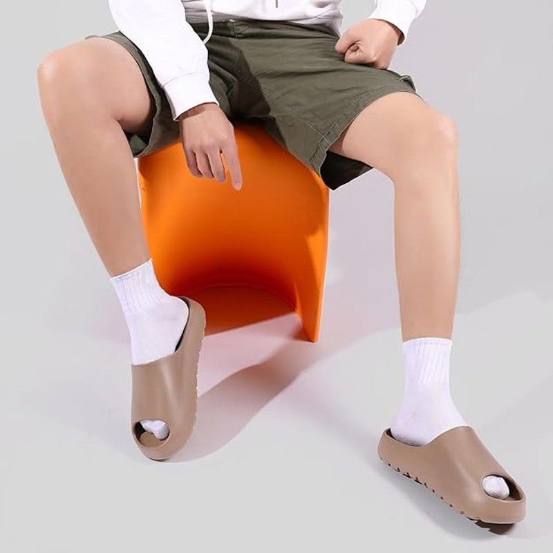 Other Yueerlu Men's 7.5 Tan Cloud Slide-On Cushioned Sandals Size US 7.5 / EU 40-41 - 6 Thumbnail