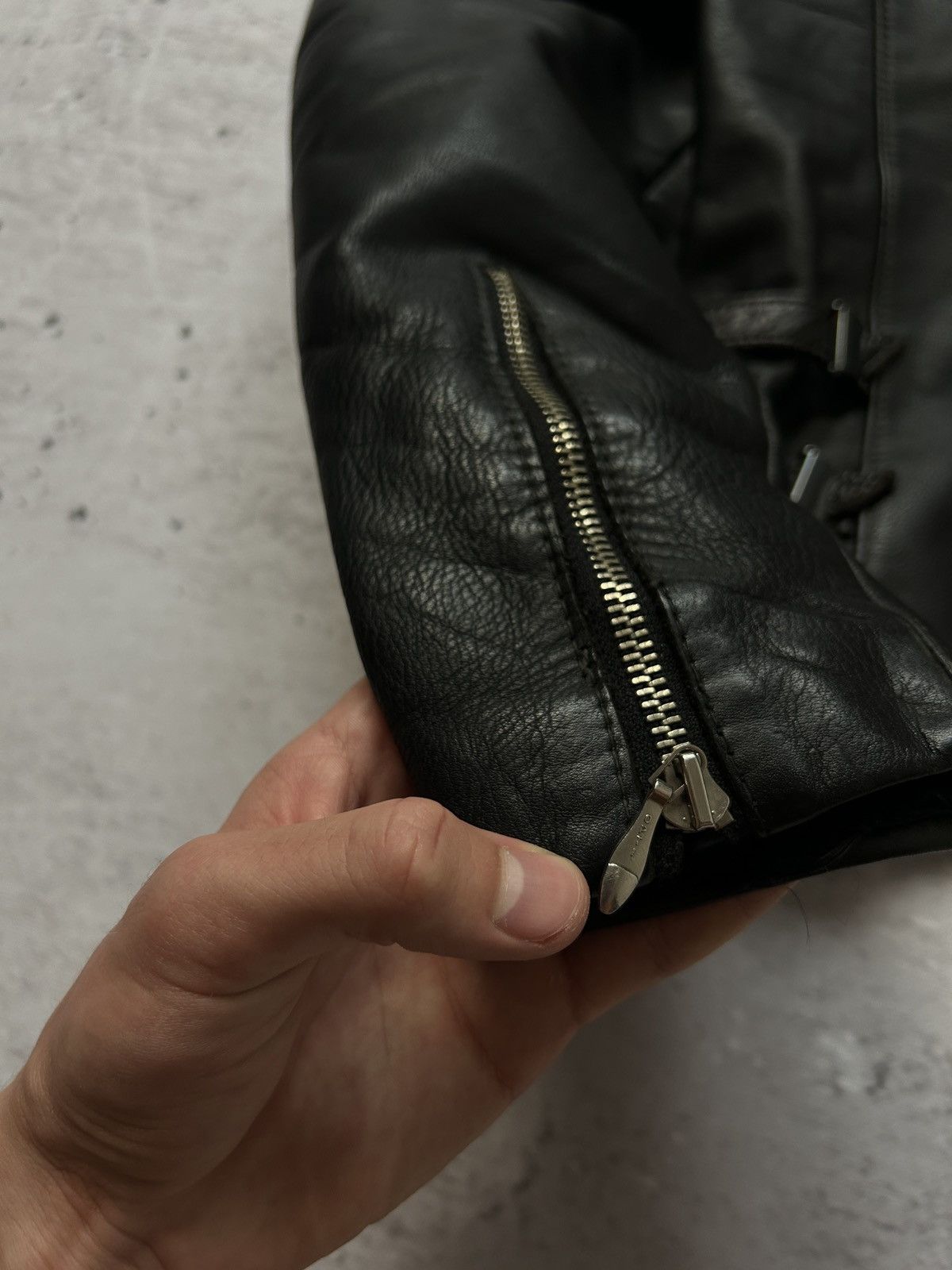 💥Vintage Real Leather Avant Garde Jacket 90s Italy Designer💥