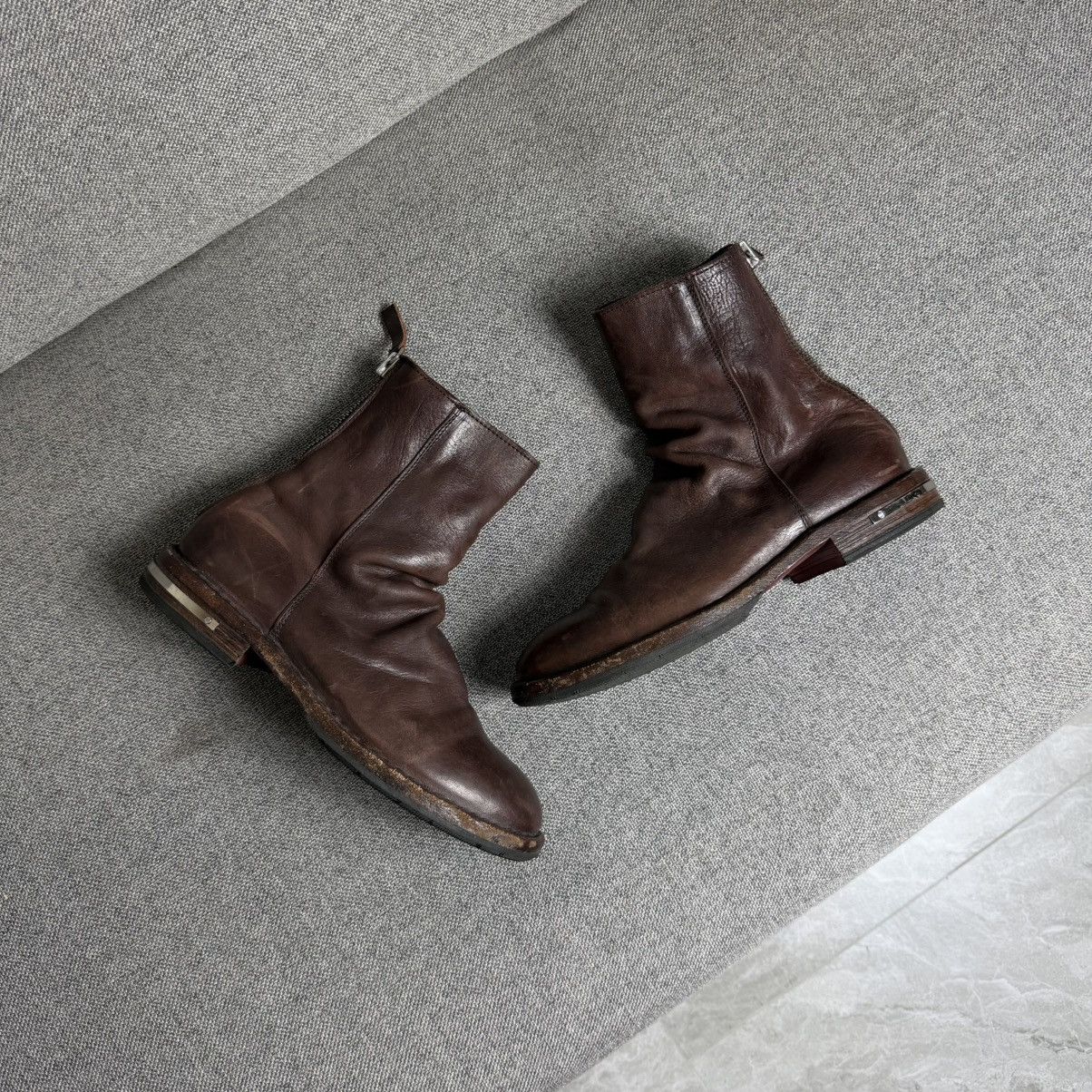 MoMA MoMA Avantgarde Back Zip Leather Guidi Style Boots Size US 7 / IT 37 - 10 Thumbnail