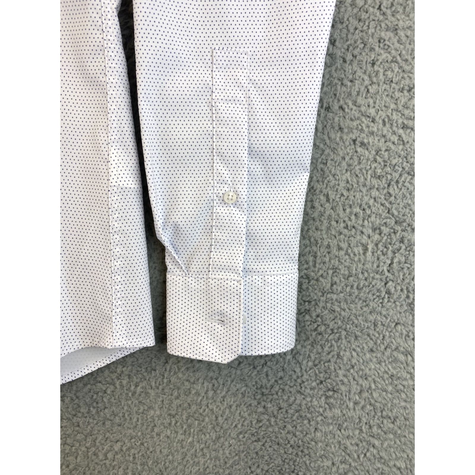 Zara ZARA Men Slim Fit Long Sleeve Button-Up Shirt S White Black Dots Casual Cotton Size US S / EU 44-46 / 1 - 3 Thumbnail