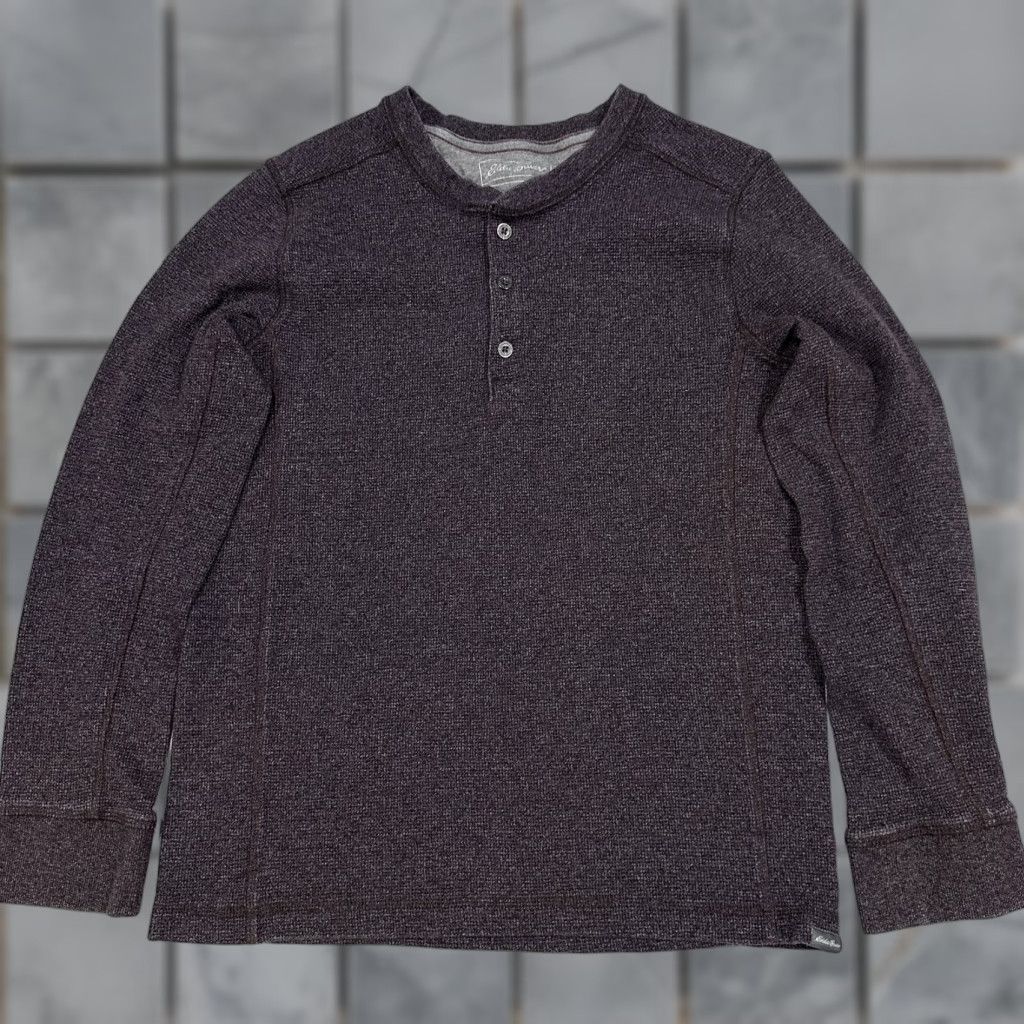 Eddie Bauer Eddie Bauer Shirt Mens M Purple Long Sleeve Henley Thermal Cotton Blend Size US M / EU 48-50 / 2 - 1 Thumbnail