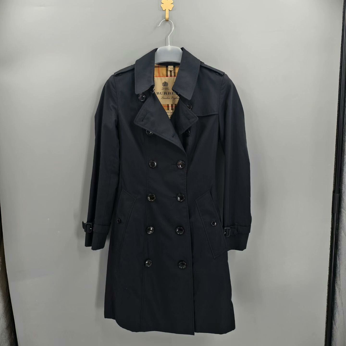 Burberry Burberry Black Double Crown Trench Coat Size XXS / US 00 / IT 34 - 1 Thumbnail