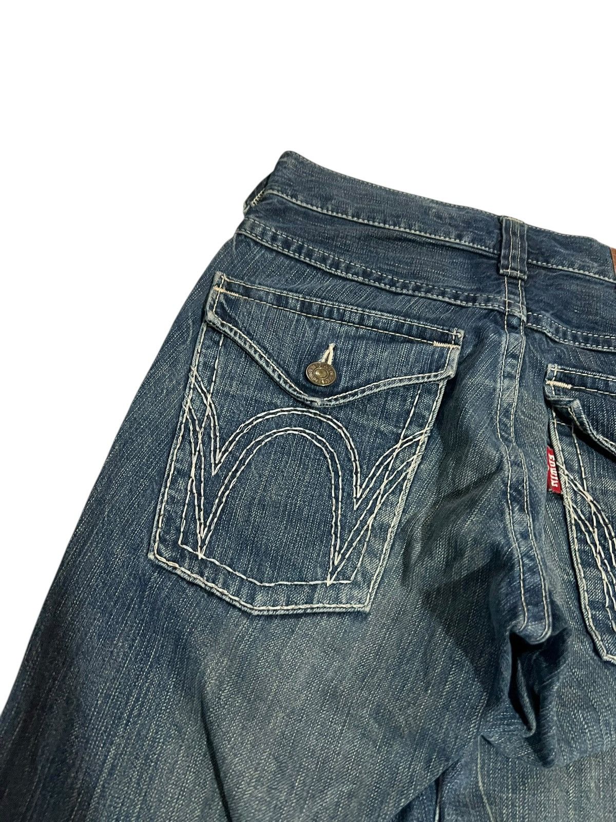 Edwin × If Six Was Nine × Japanese Brand 🌈Twist Leg Vintage Edwin Blue Trip Mud Wash Jean Japan Size US 30 / EU 46 - 9 Thumbnail