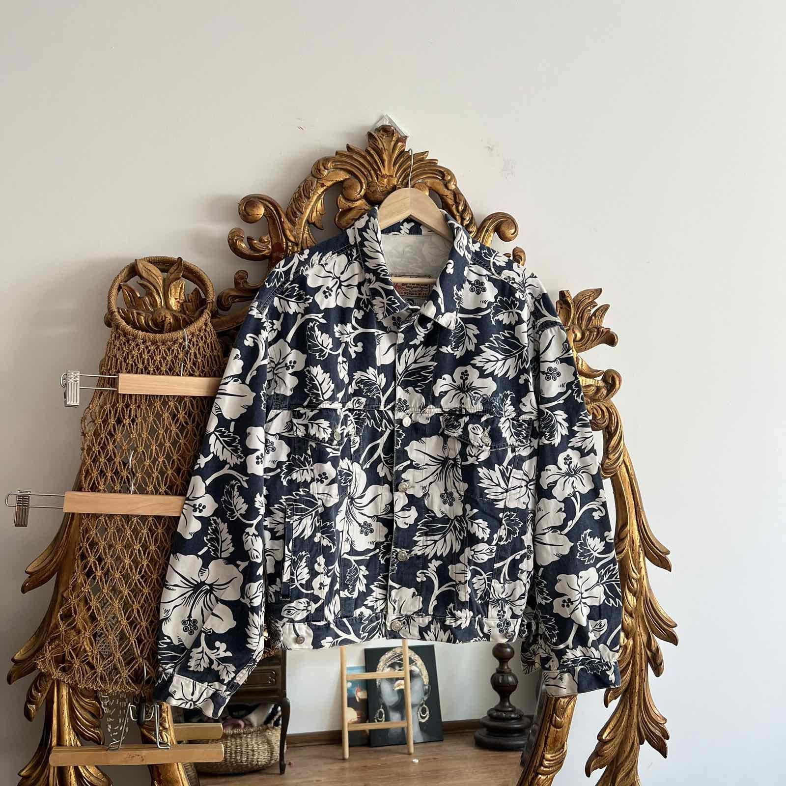 Diesel × Vintage Rare Diesel Y2K Vintage Hawaiian Denim Jacket 90s Size US M / EU 48-50 / 2 - 1 Thumbnail