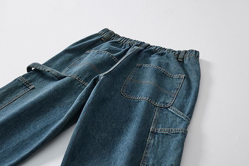 Vintage American retro washed patchwork distressed jeans for men Size US 32 / EU 48 - 4 Thumbnail